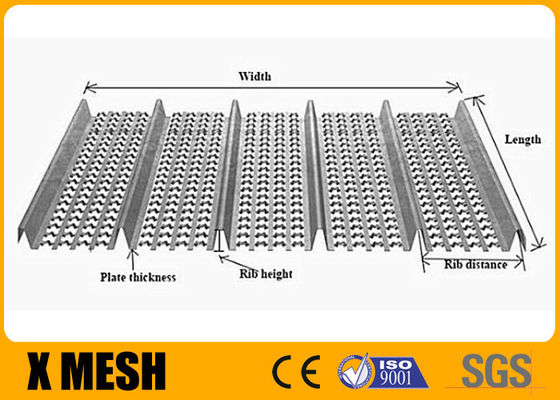 استاندارد ASTM A924 با طول 2000 میلی متری منبسط شده از جنس دنده فلزی گالوانیزه