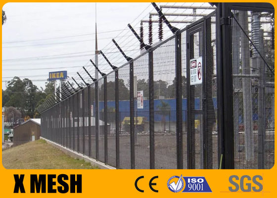 حصار مش فلزی 50mmx150mm با امنیت بالا رنگ مشکی برای میدان های راه آهن